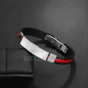 Black Weave Pu Leather Bangle Bracelet Charm Jewelry for Men