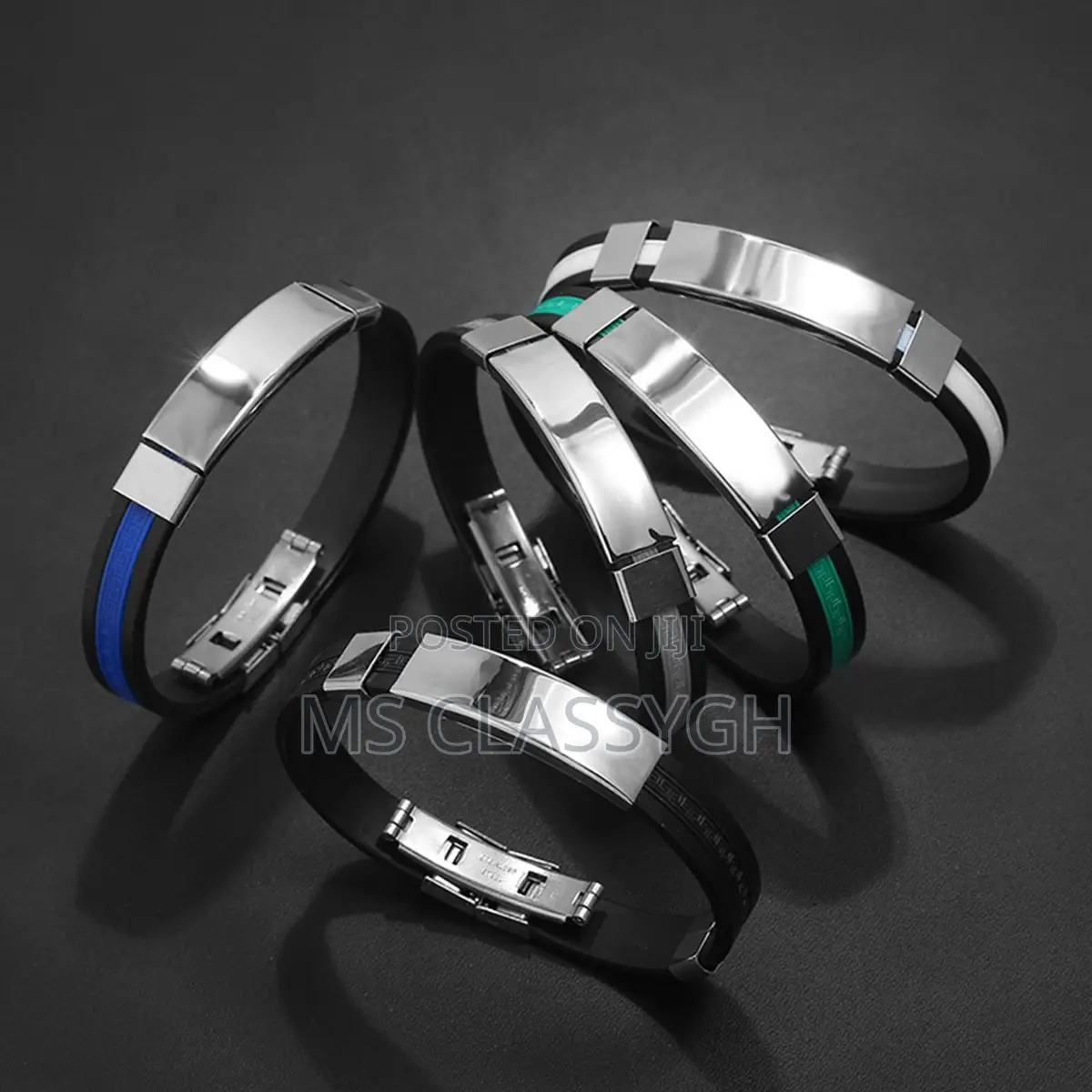 Black Weave Pu Leather Bangle Bracelet Charm Jewelry for Men
