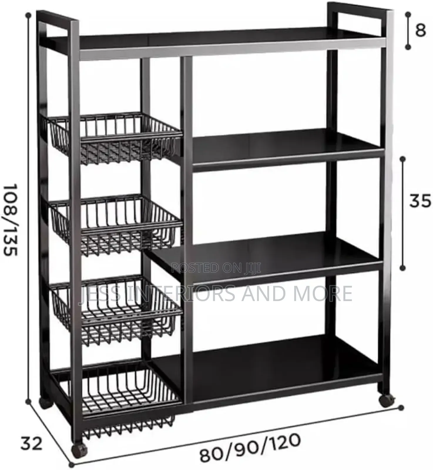 Kitchen 4 Tiers Storage Rack