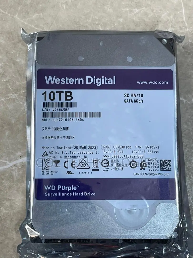 10tb Wd Purple Hard Drive Surveillance Hdd Original