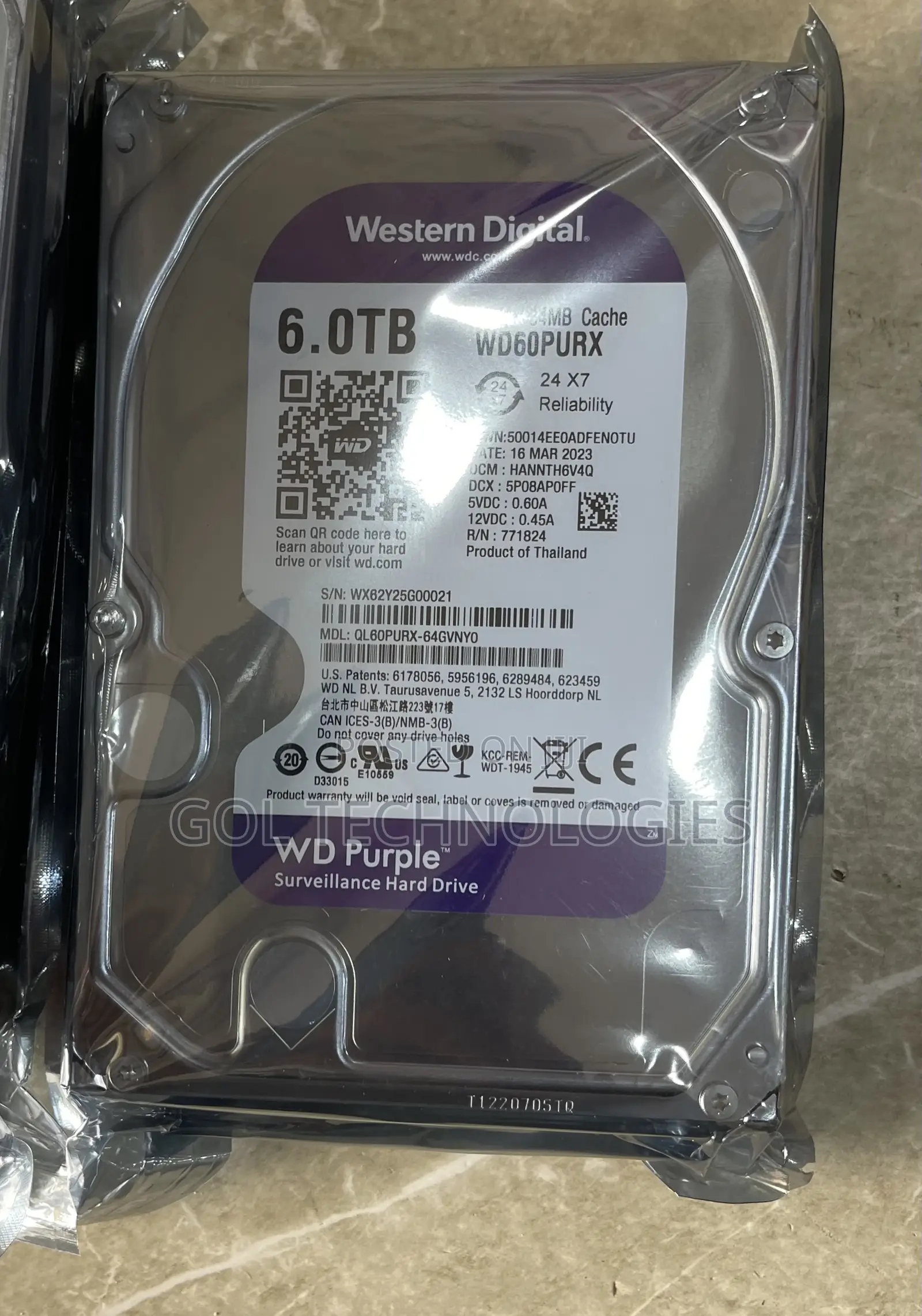 6tb Hard Drive Wd Purple Surveillance HDD Original