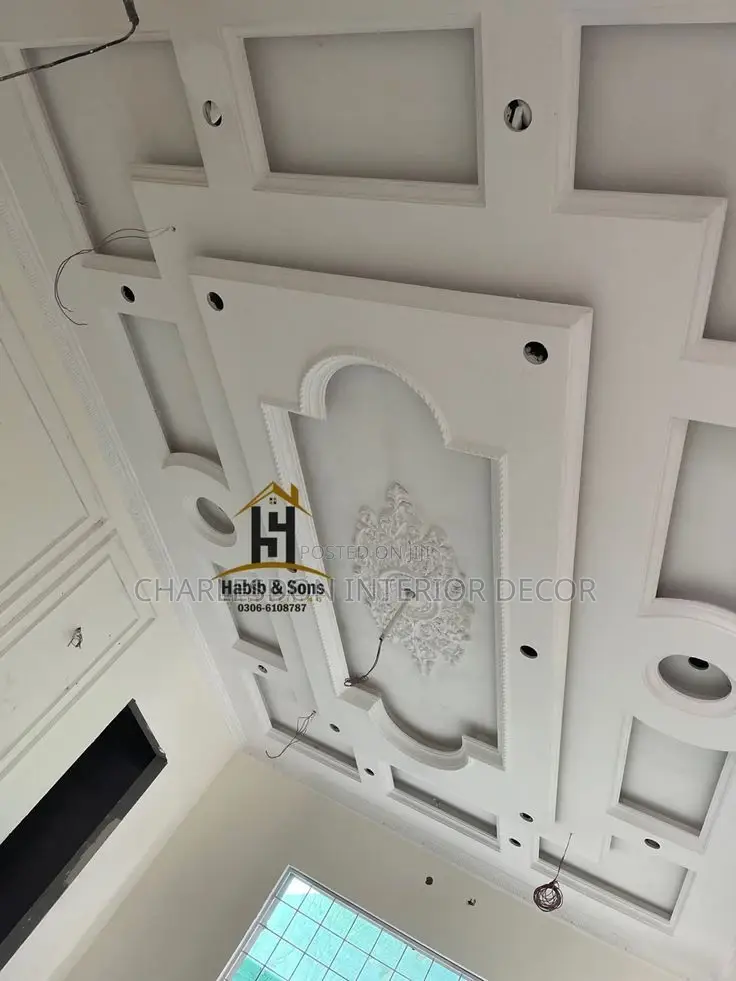 Quality P O P, Tv Stand, Arc Design, Skimming, Wall Design