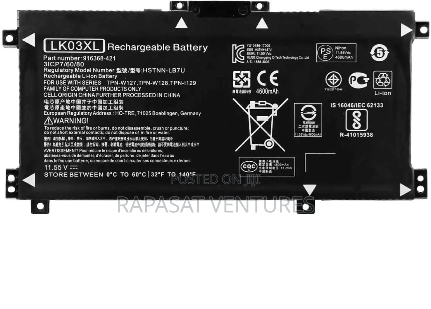 HP Lk03xl Battery