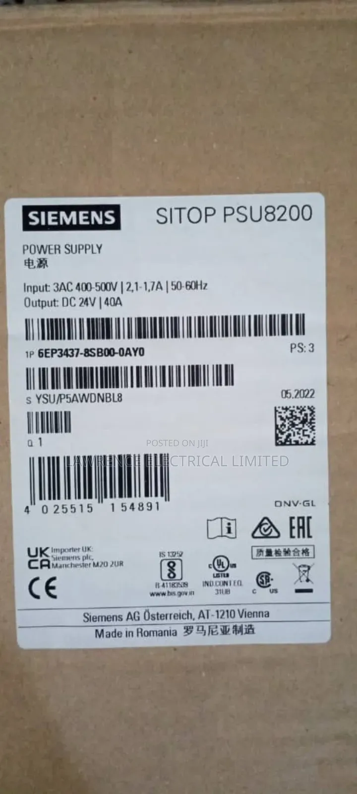 Siemens Power Supply 40amps
