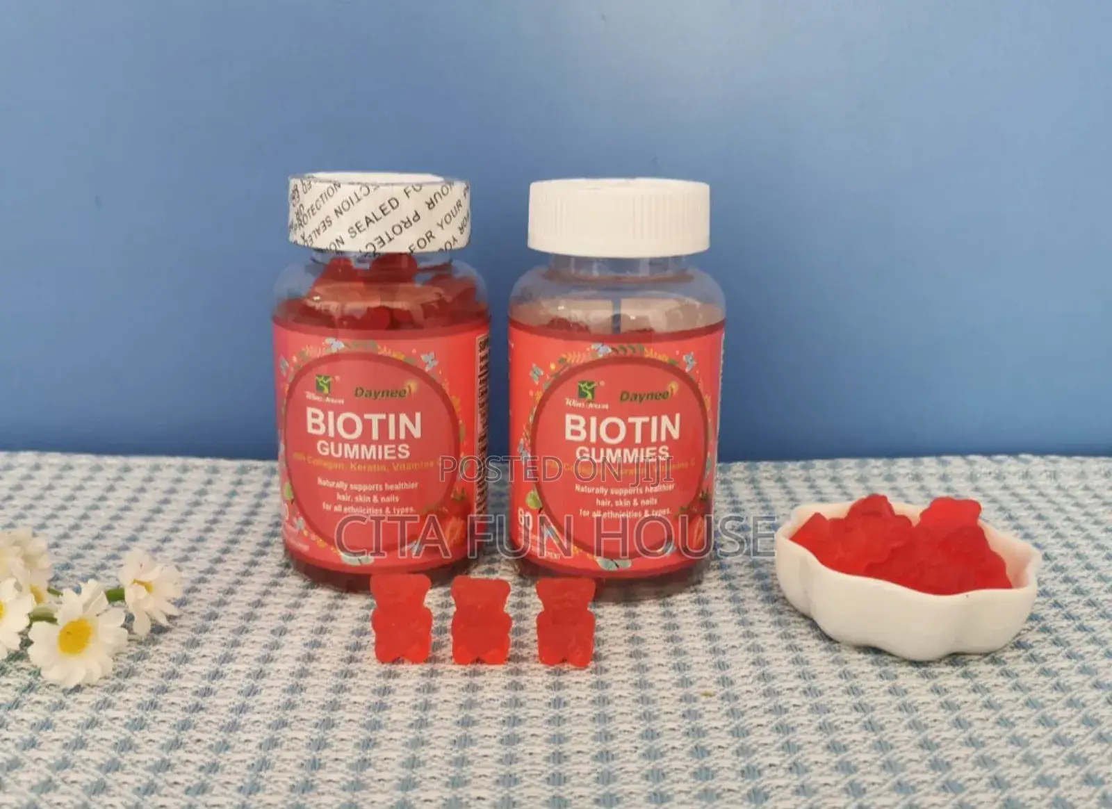 Biotin Gummies With Collagen, Keratin and Vitamin C