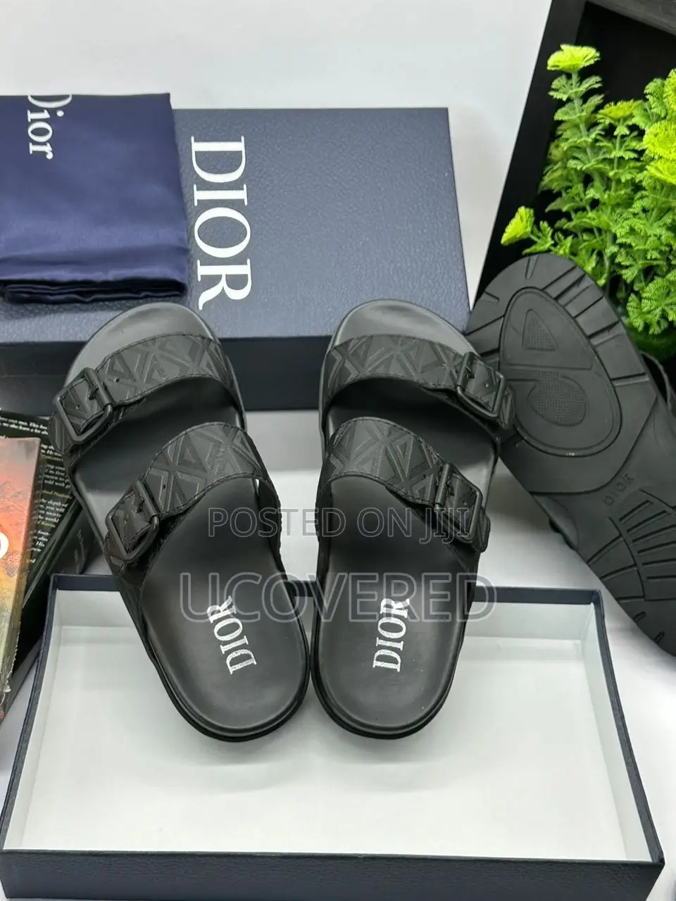 DIOR Real Leather Men’S Slippers