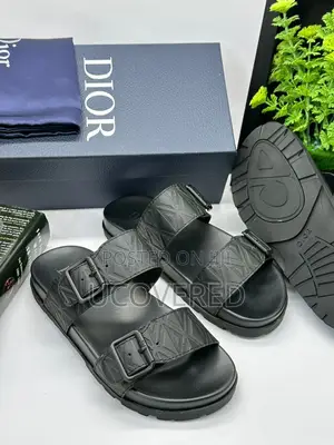 DIOR Real Leather Men’S Slippers