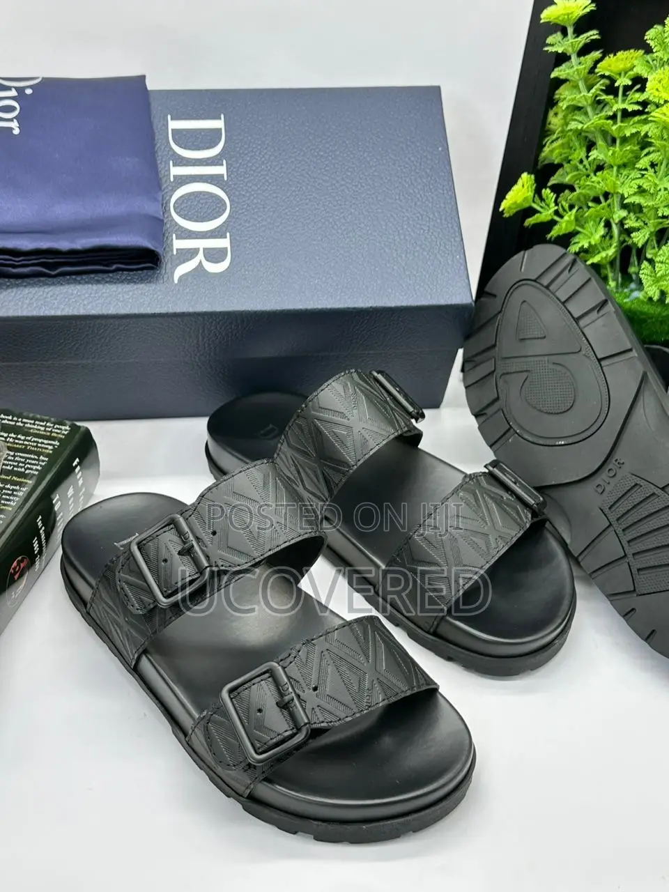 DIOR Real Leather Men’S Slippers