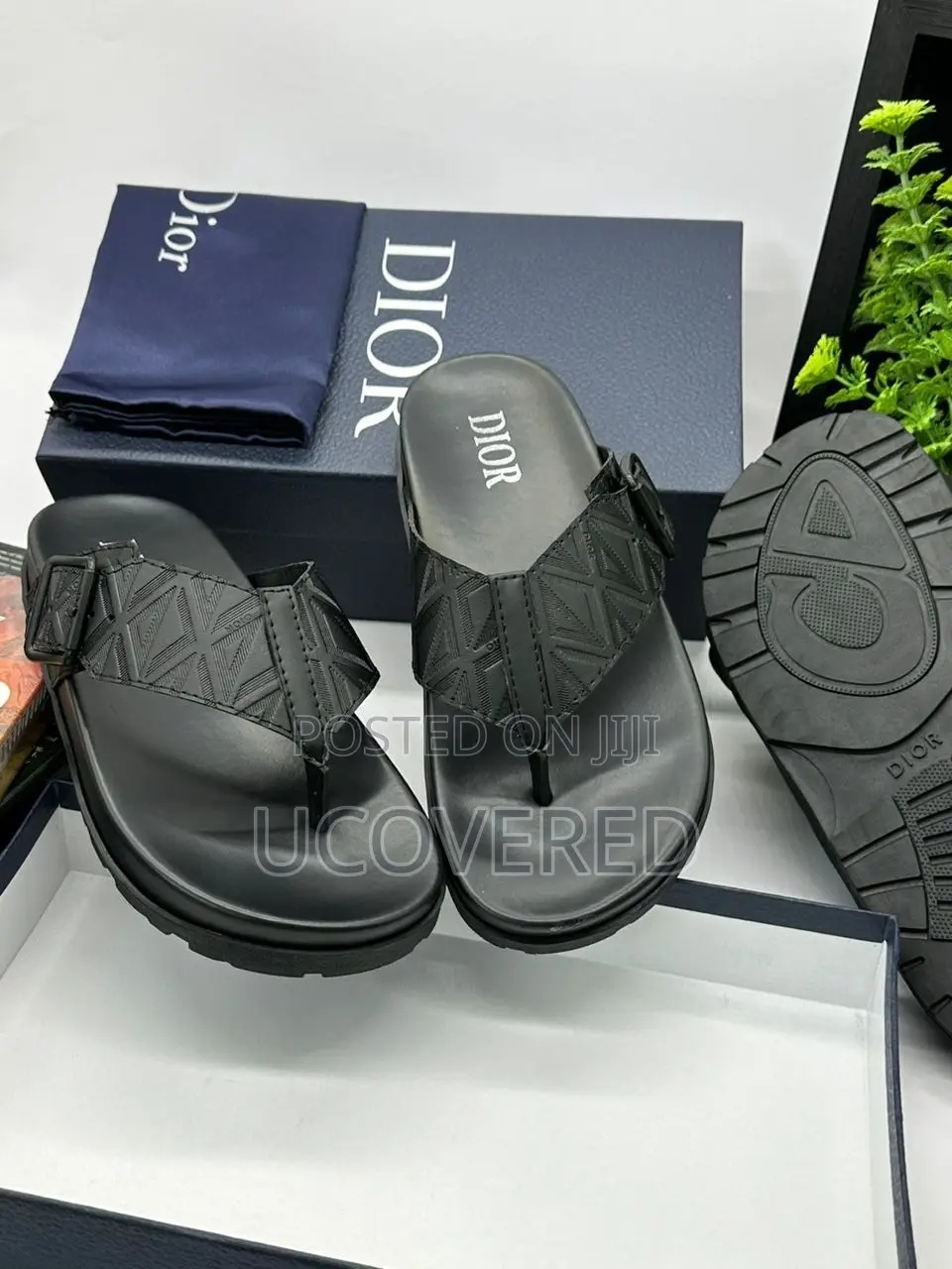 DIOR Real Leather Men’S Slippers