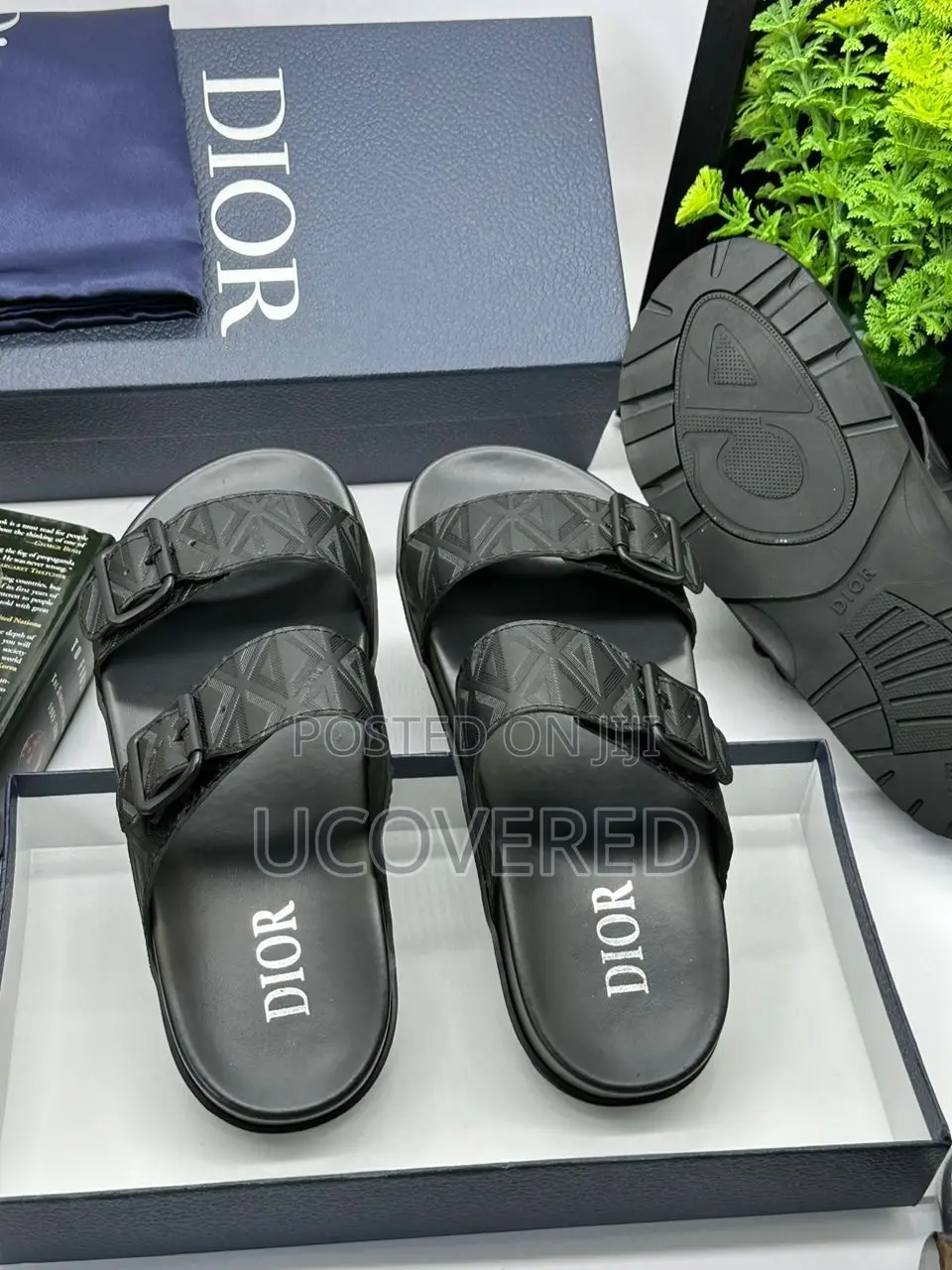 DIOR Real Leather Men’S Slippers