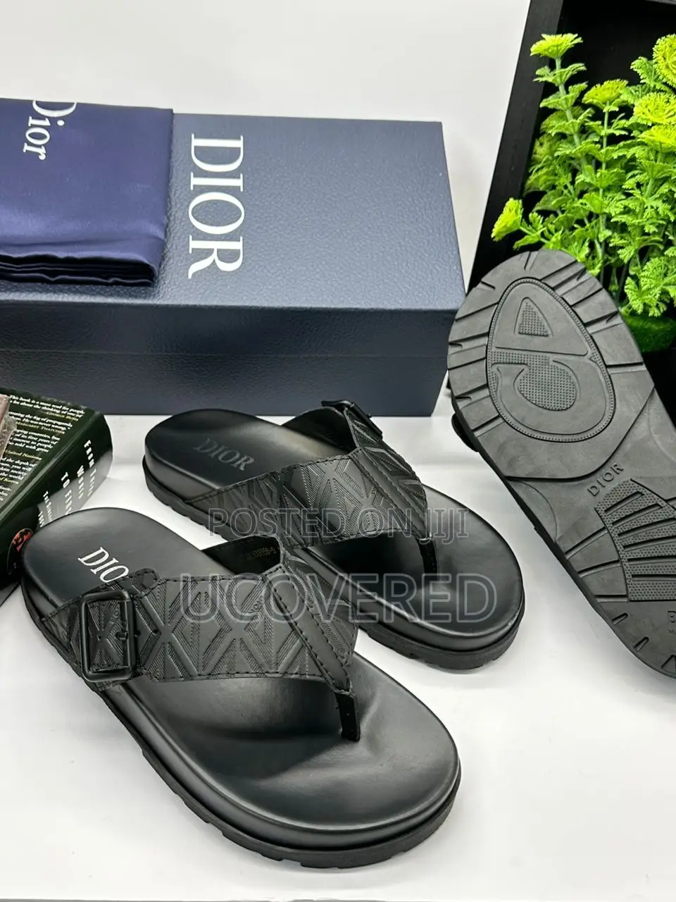 DIOR Real Leather Men’S Slippers