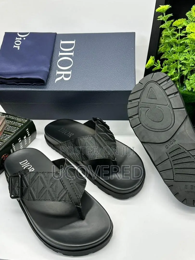 DIOR Real Leather Men’S Slippers