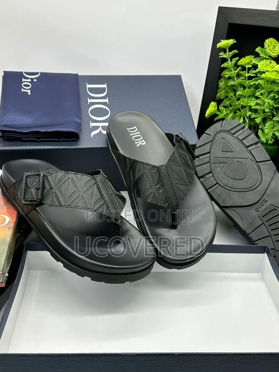 DIOR Real Leather Men’S Slippers