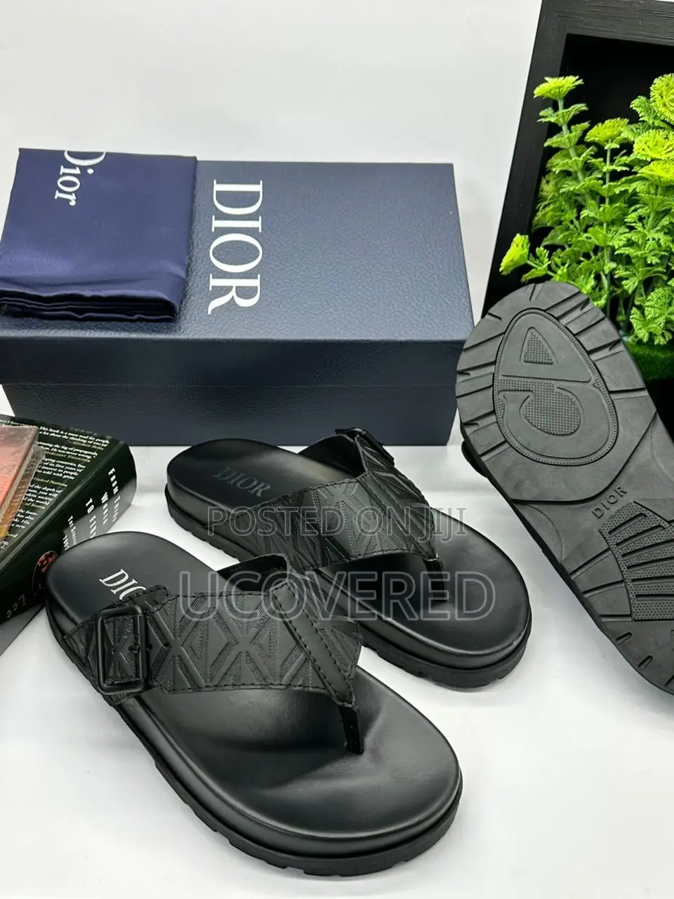 DIOR Real Leather Men’S Slippers