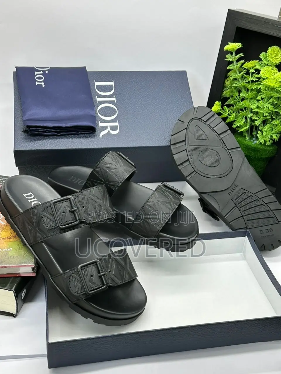 DIOR Real Leather Men’S Slippers