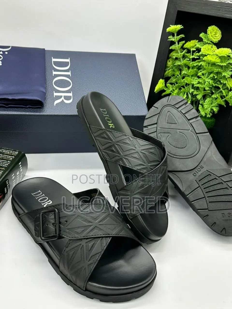 DIOR Real Leather Men’S Slippers