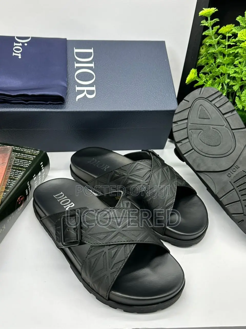 DIOR Real Leather Men’S Slippers