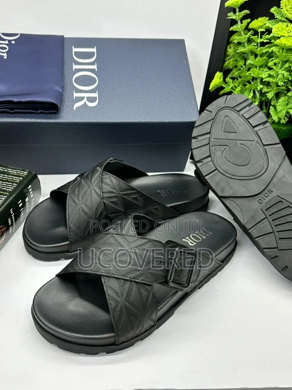 DIOR Real Leather Men’S Slippers