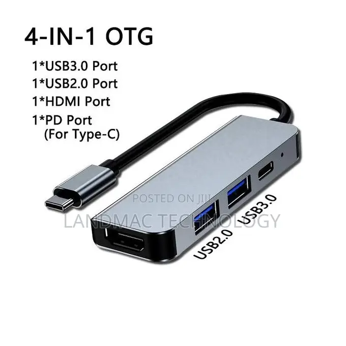4in1 USB C Hub Adapter to HDMI Hub +USB+PD Multifunction