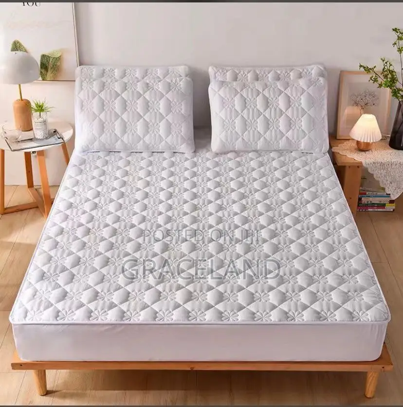 Waterproof 100% Cotton Fabric Mattress Cover Thick Soft