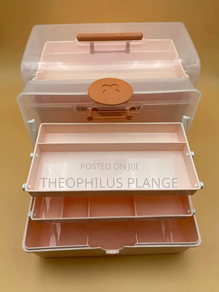 Portable Cosmetic Storage Box Organizer And