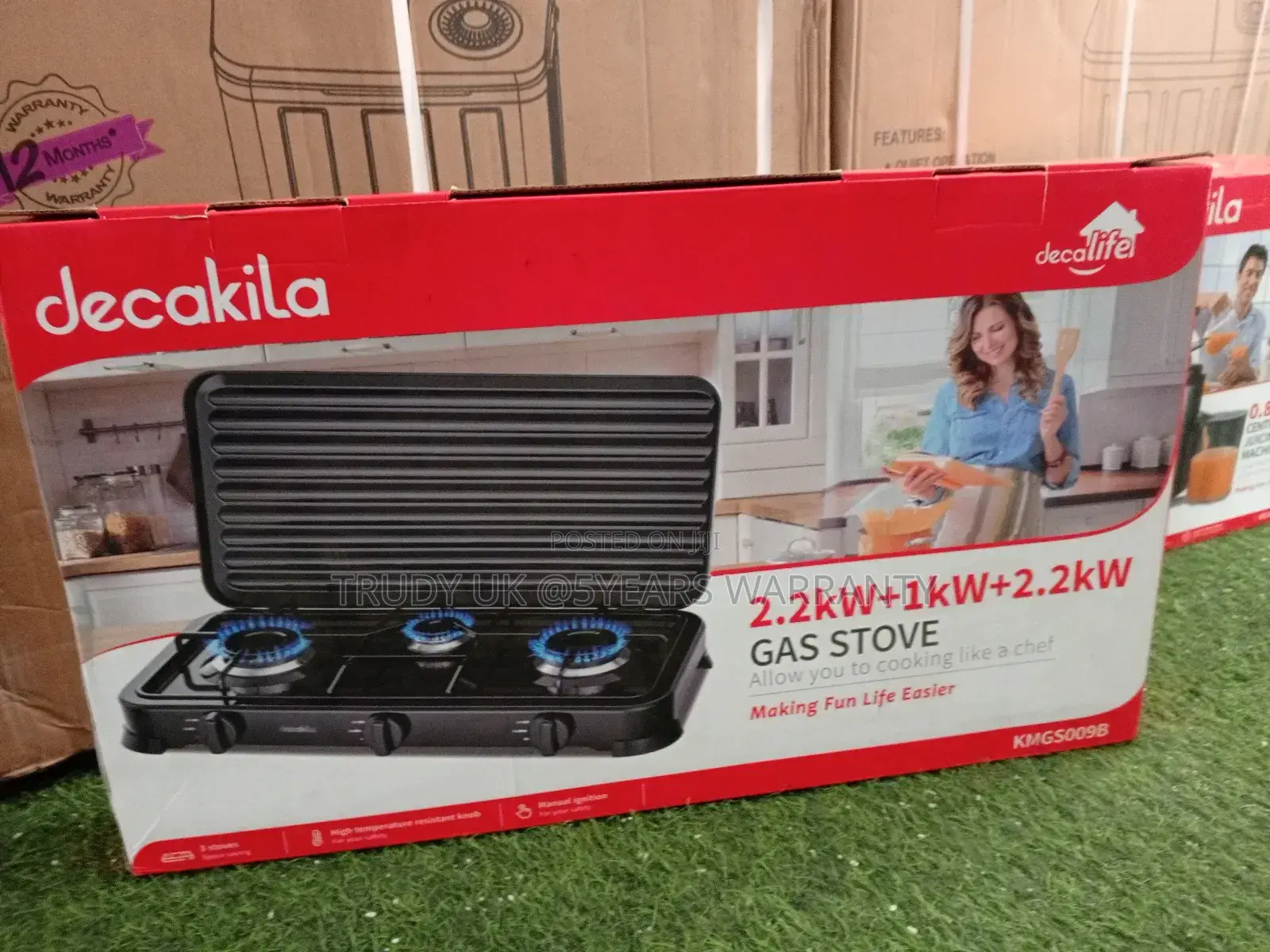 Decakila 3set Gas Stove 2.2kw Quality Brand New High Power