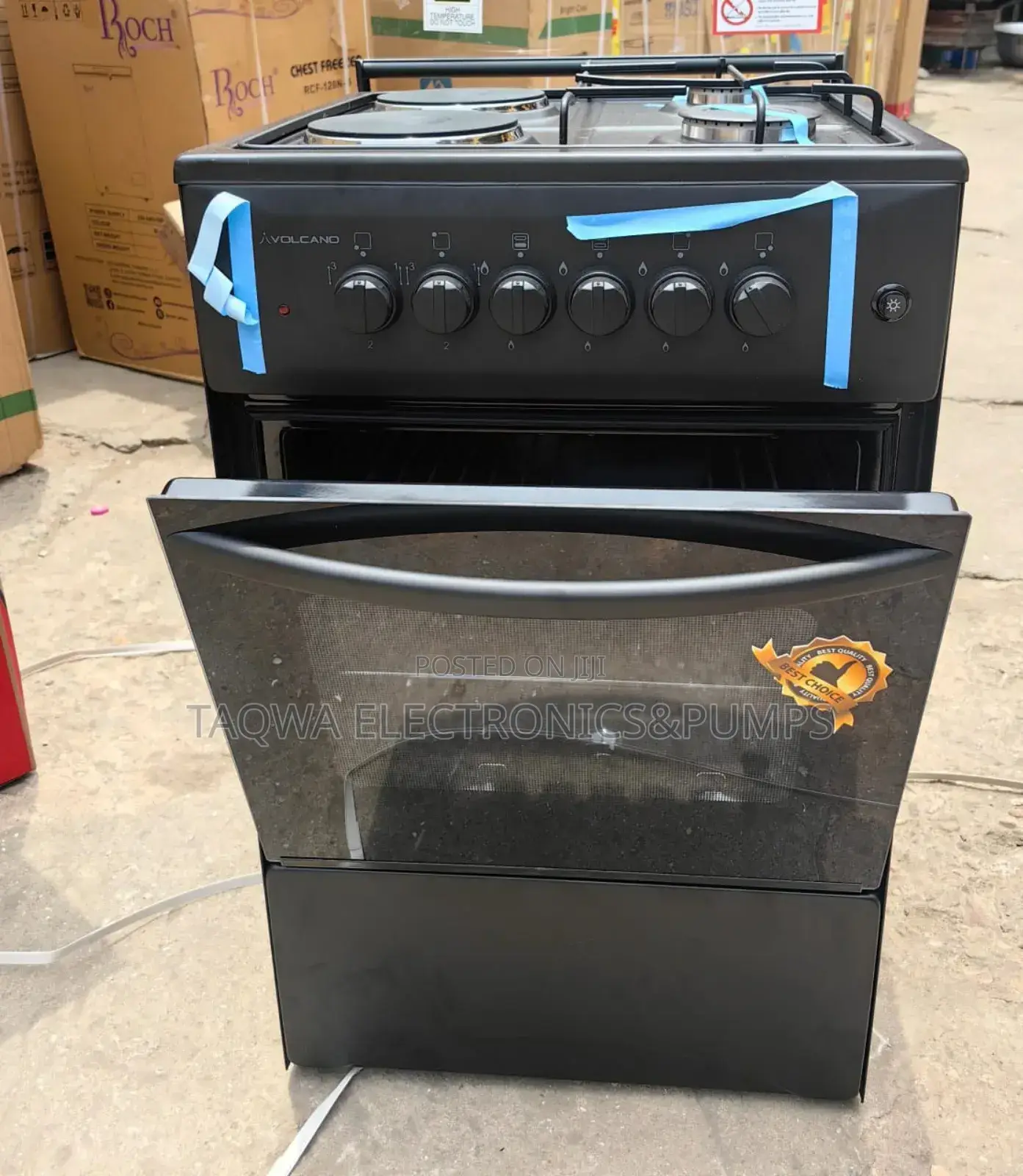 Super Fine 2 Electric 2 Gas Valcano Gas Cooker