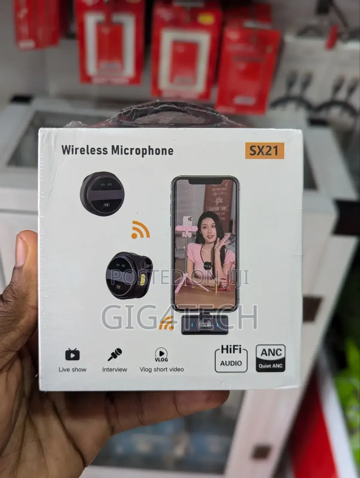 Sx21 Wireless Microphone for Type-C and Ios Noise Cancel