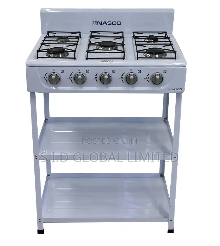 Ultimate Nasco 5 Burner Gas Stove Nasgs-K5bw-S