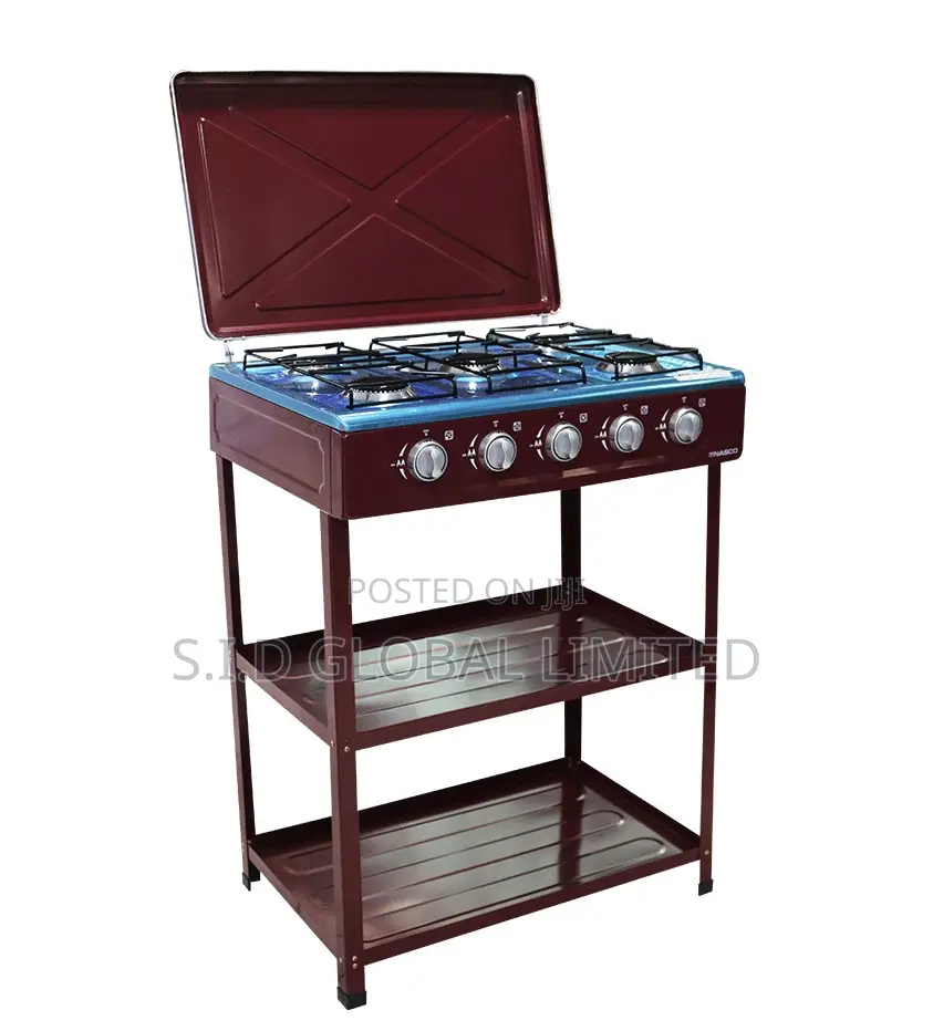 Newest Nasco 5 Burner Gas Stove Nasgs-K5bsm-S
