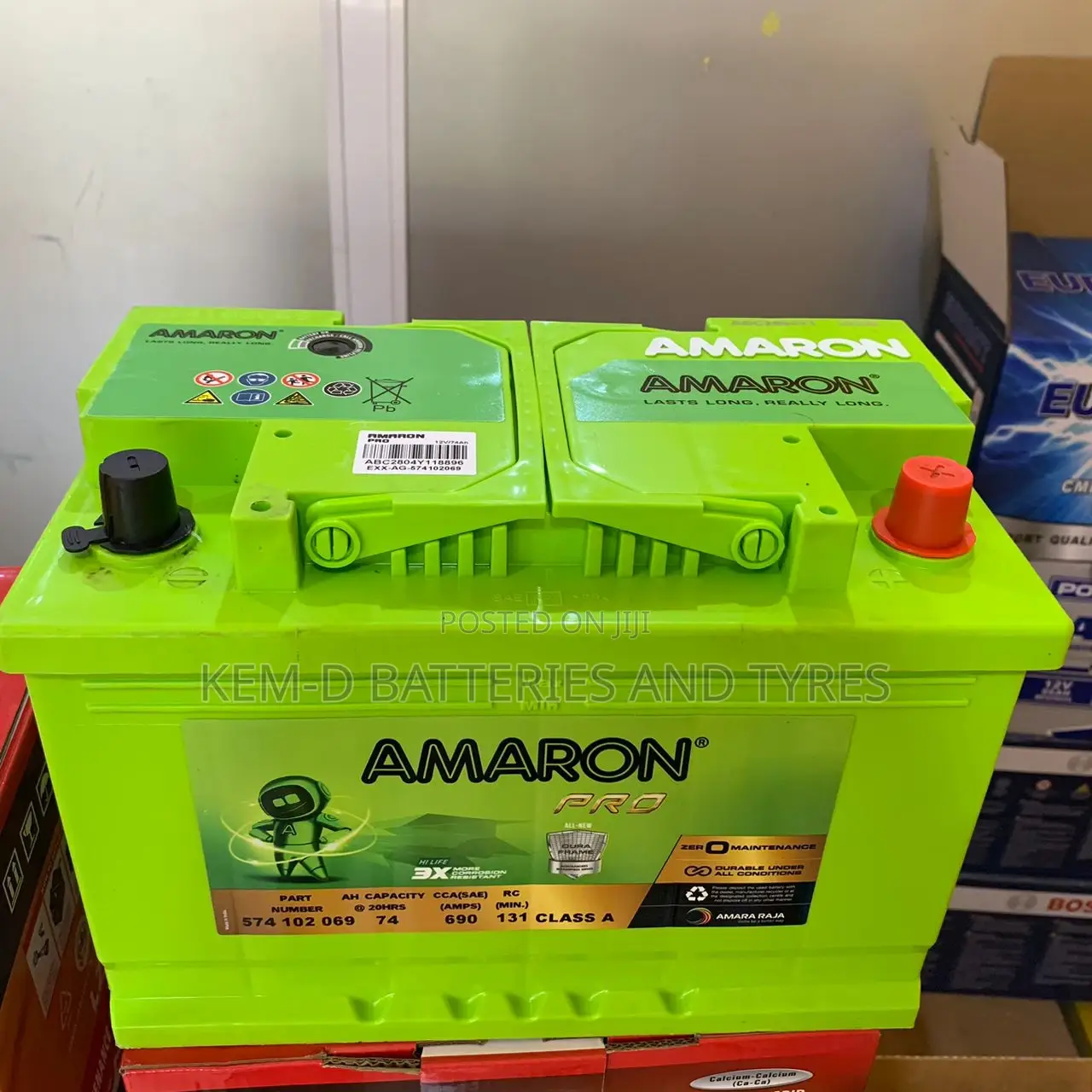 15 Plates Amaron Battery 74ah 12v