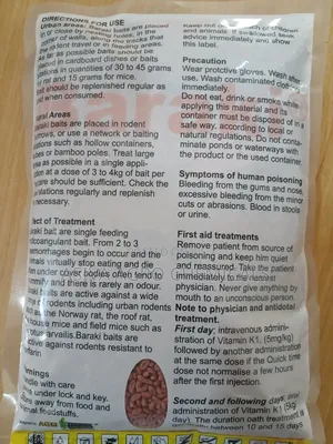 Baraki Rodenticide ( Mouse, Rats, Squirrel) Bait