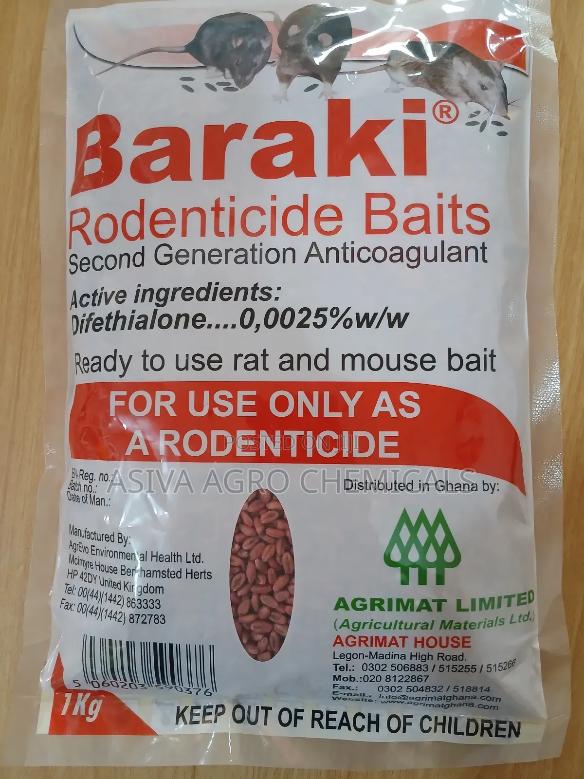 Baraki Rodenticide ( Mouse, Rats, Squirrel) Bait
