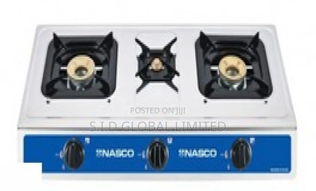 Unique Nasco 3 Burner Gas Stove White Nasgs-K3css
