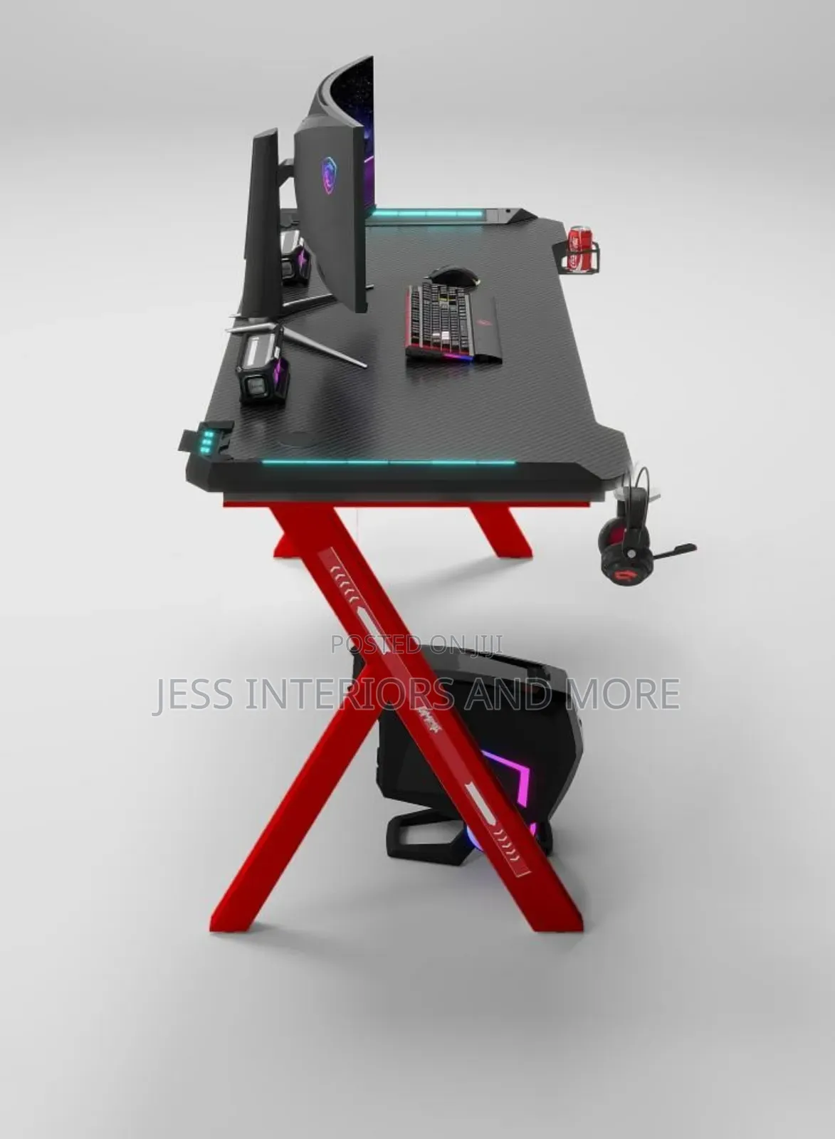 Gaming Desk With RGB LED Lights