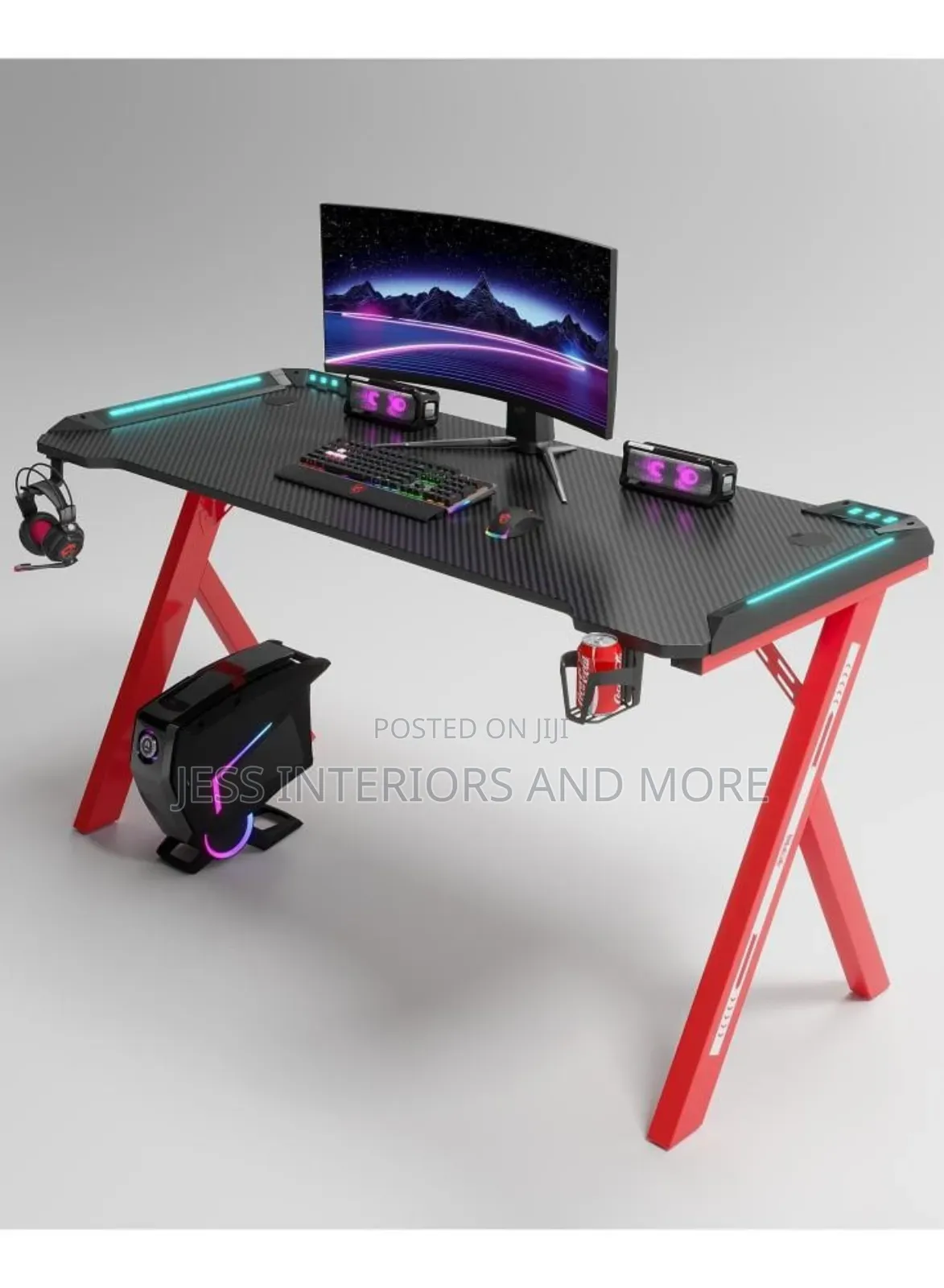 Gaming Desk With RGB LED Lights