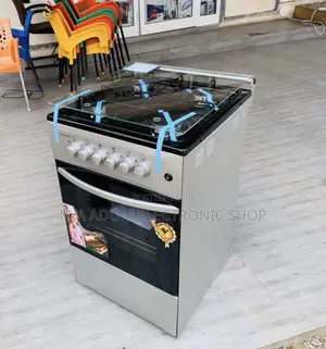 Latest Volcano 50x50 Gas Oven 4 Burner With Grill(Gray)