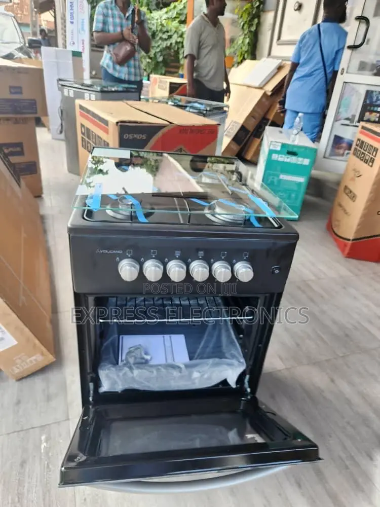 Ultra Fine Black Gas Stove 50/50 4burner Volcano Cooker