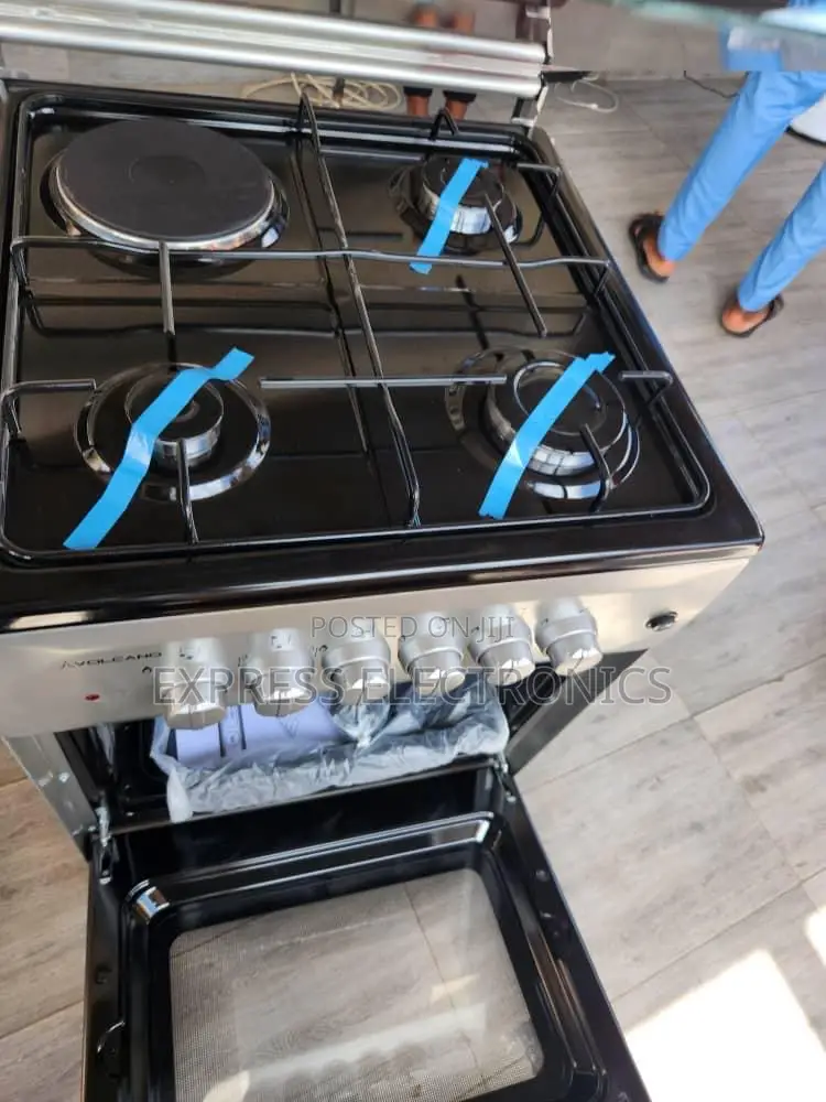 3+1 Ultra Fine Gas Electric Cooker Oven Sliver Volcano 50/50