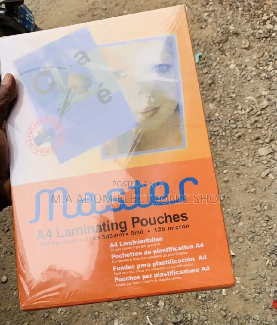 Adorable Master A4 Laminating Film Pouches - 100 Pouches .