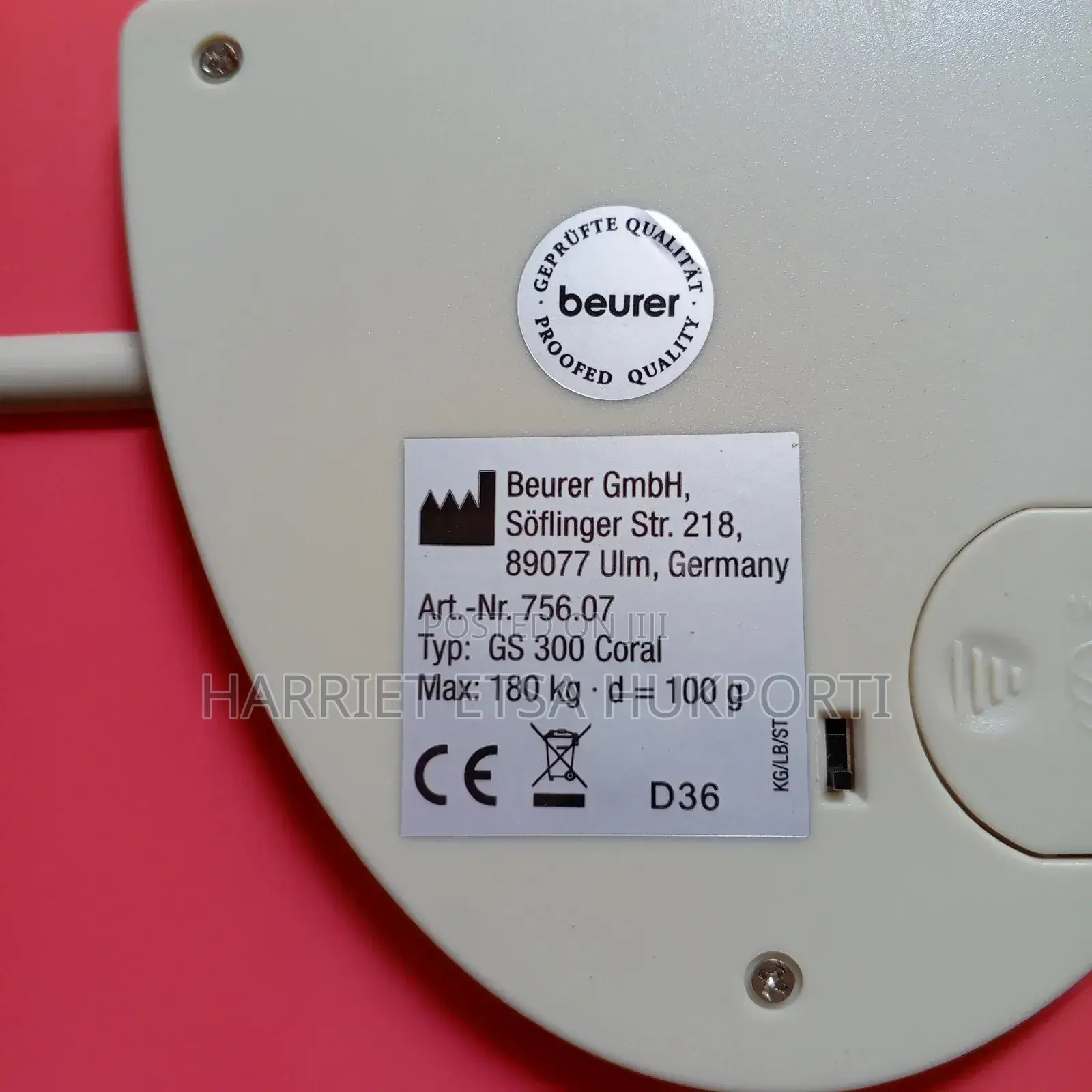 Authentic//Accurate Beauer Digital Bathroom Scale Fm Germany
