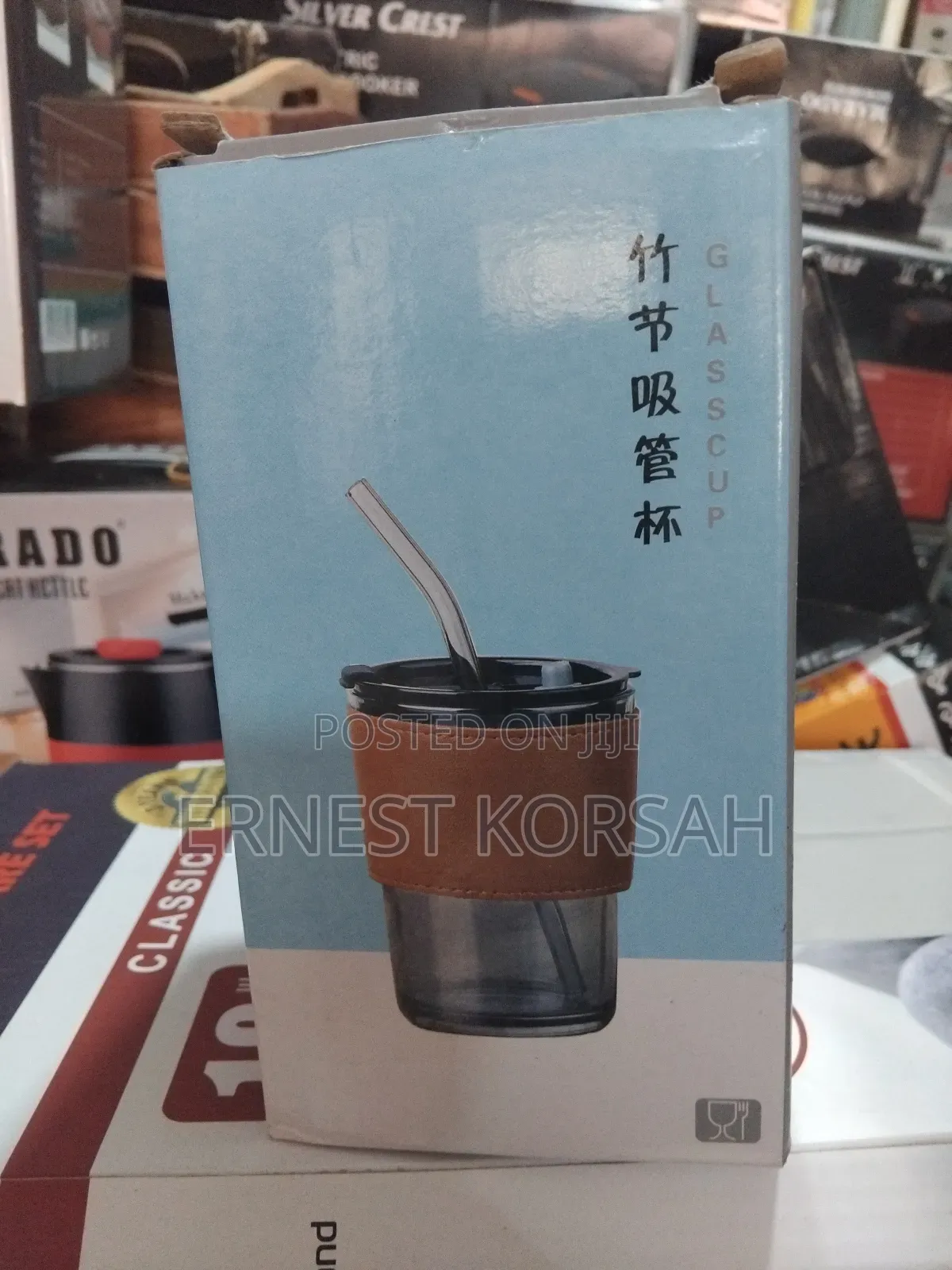 Glass Cups With Straw