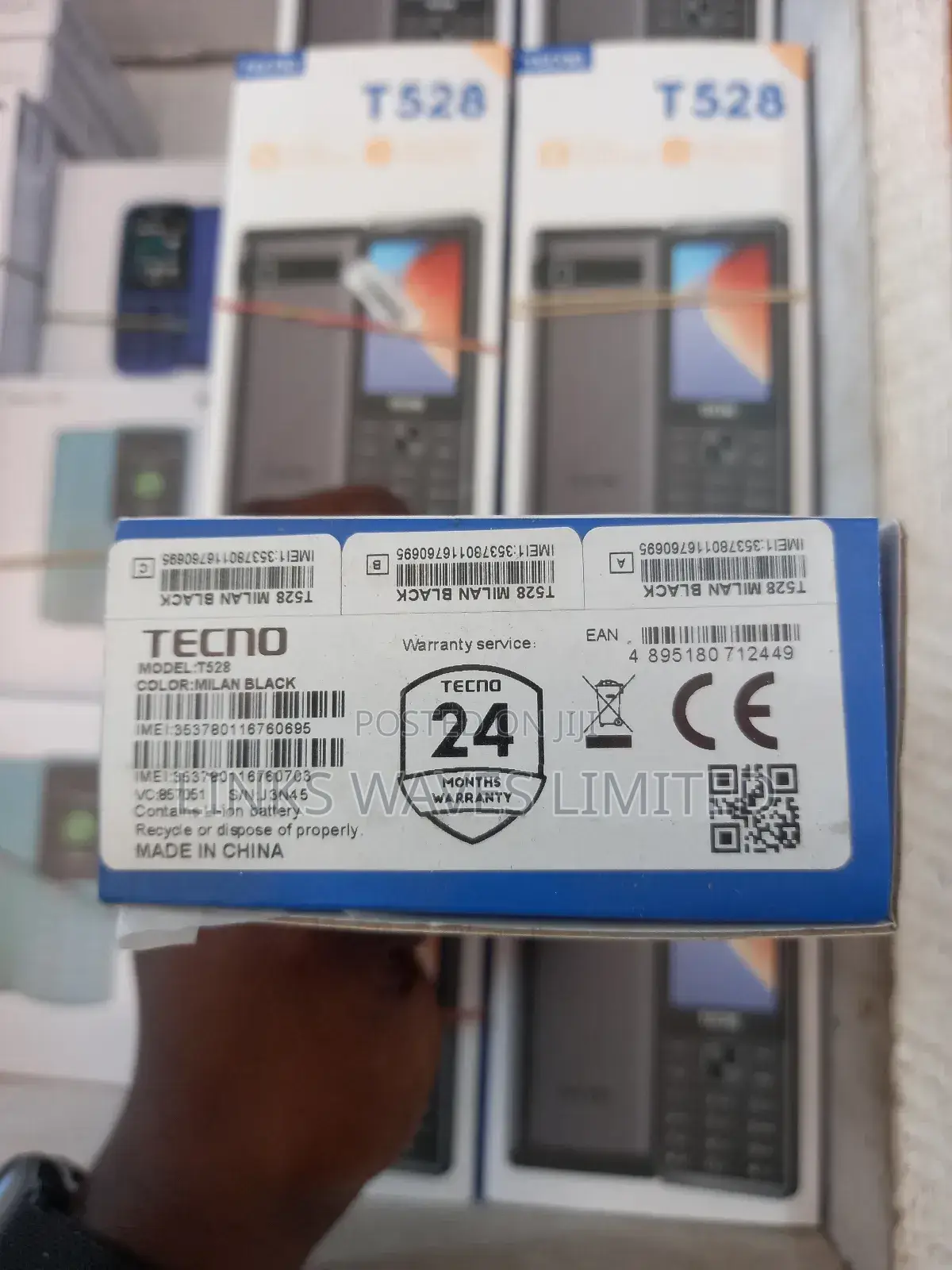 New Tecno T528 Black