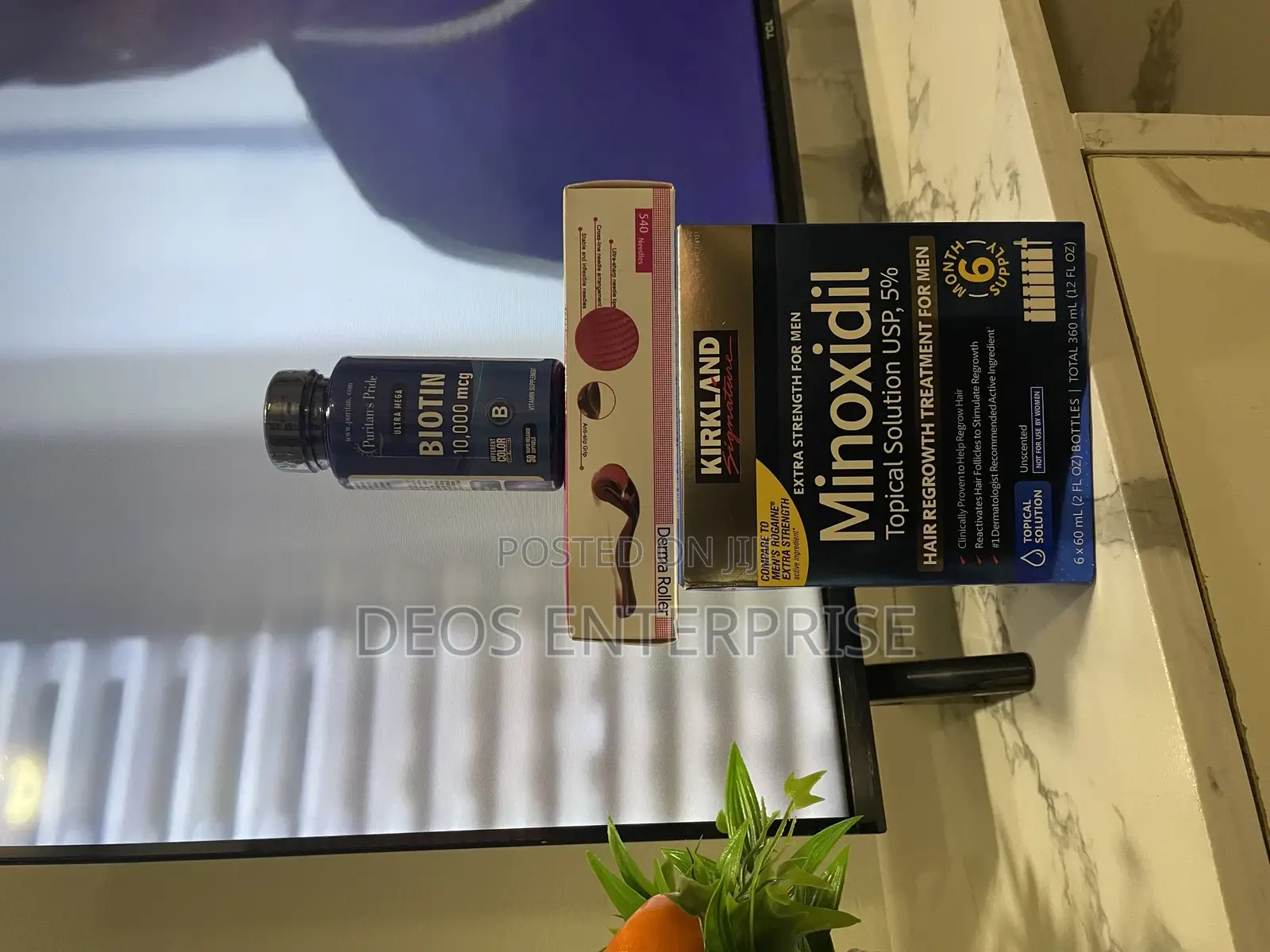 Kirkland Minoxidil Biotin Derma Roller for Hair Growth