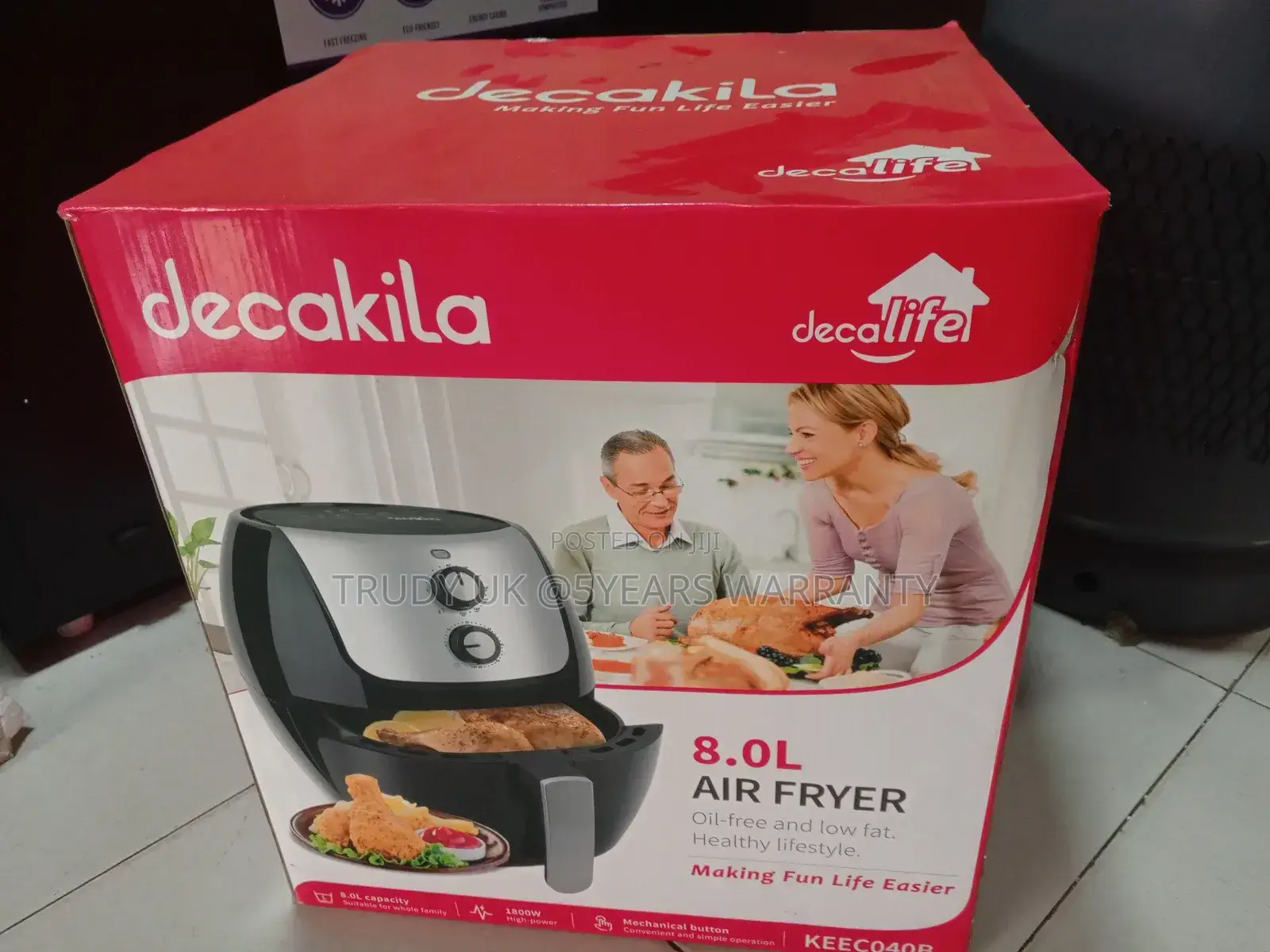 High Power Air Fryer 1800watts Decalife