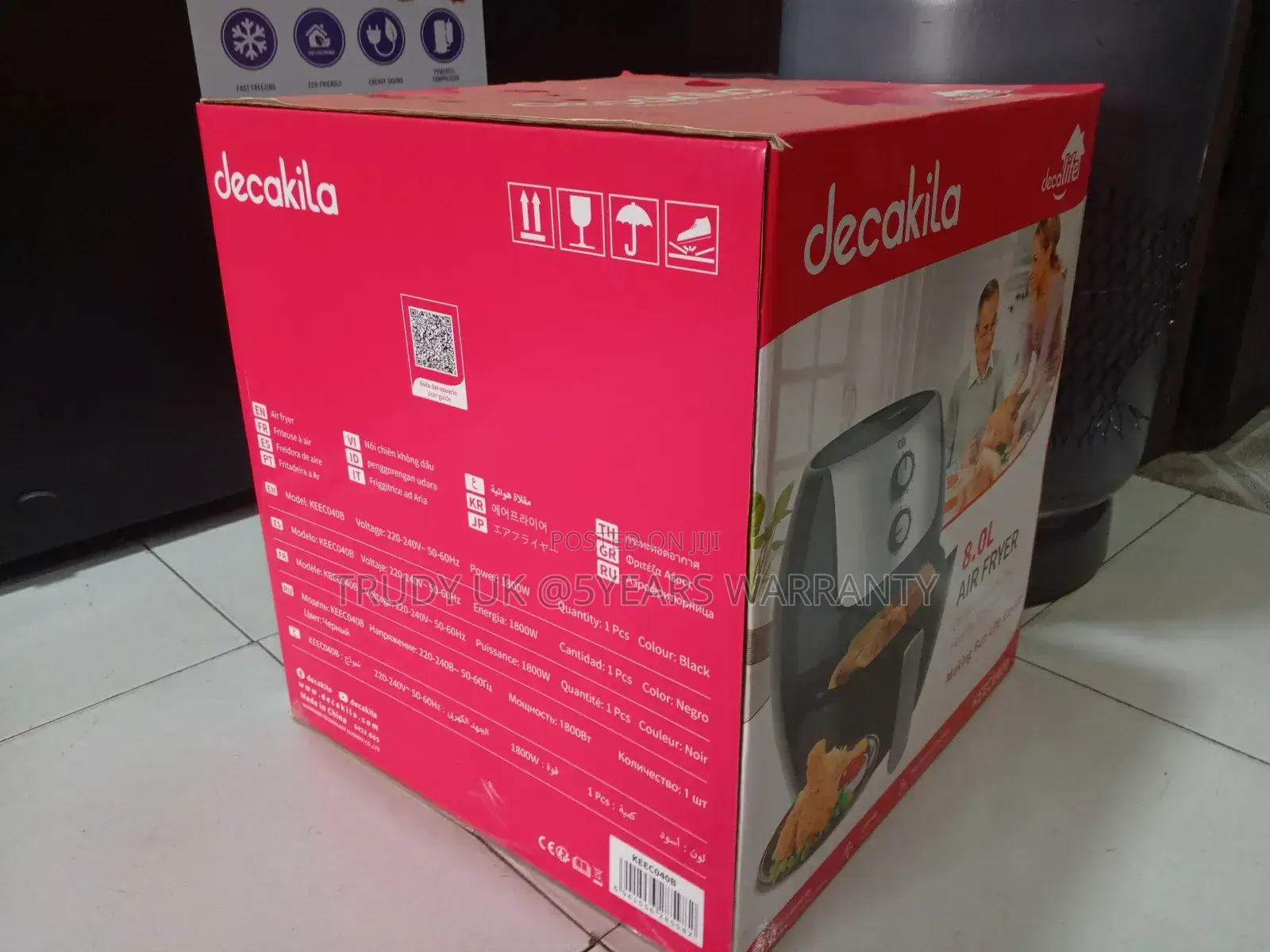 Air Fryer 8liters Decakila Air Fryer 1800watts