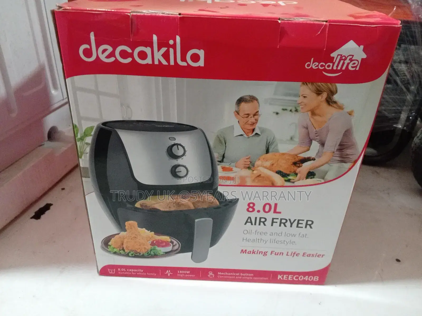 Decakila 1800watts Air Fryer High Power Brand New
