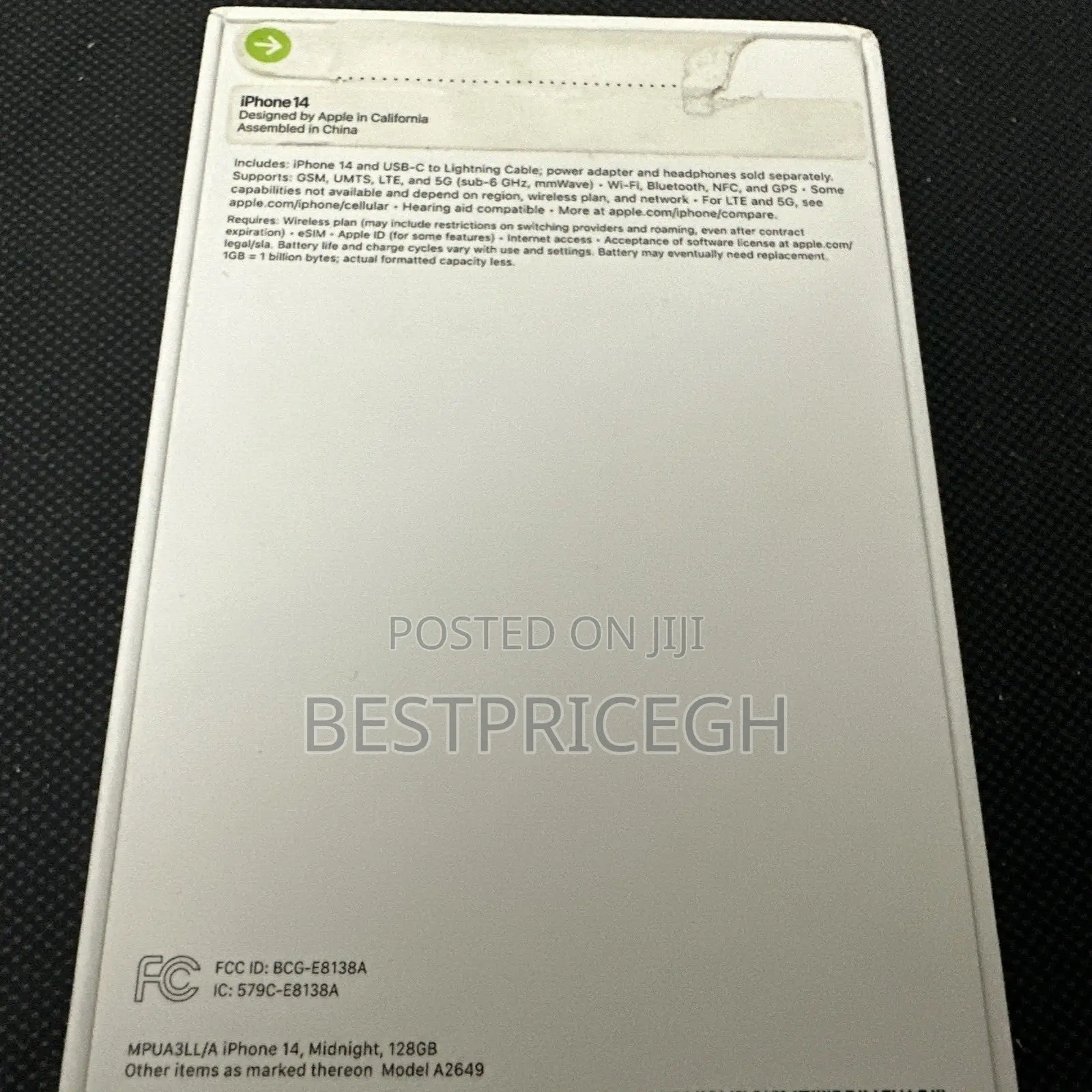 New Apple iPhone 14 128 GB Black