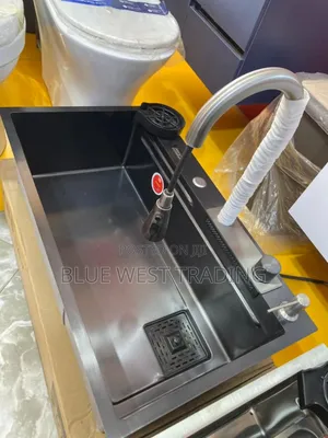 Black Waterfall Cabinet Sink