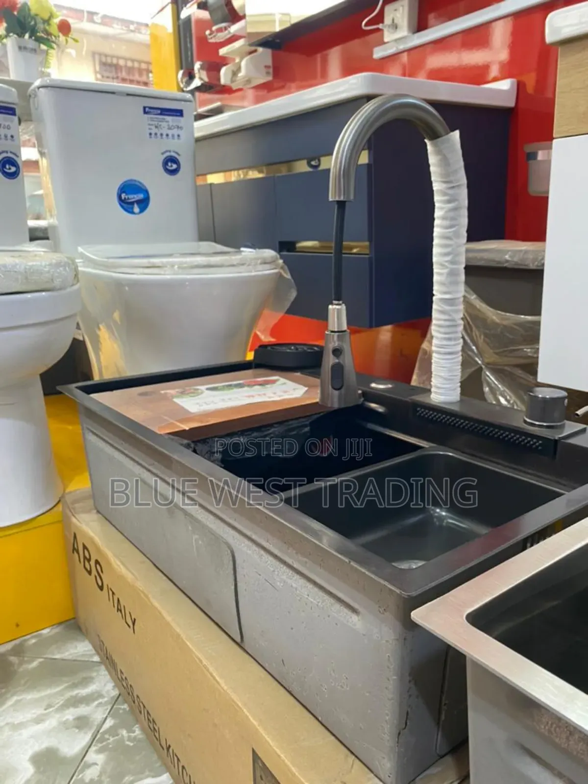 Black Waterfall Cabinet Sink